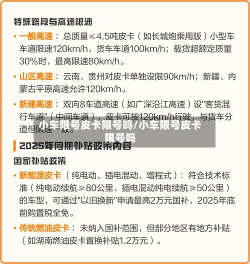 小车限号皮卡限号吗/小车限号皮卡限号吗