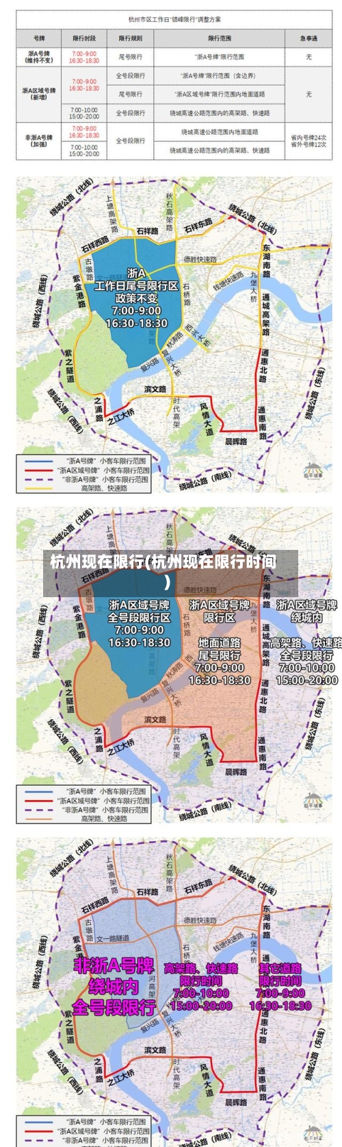 杭州现在限行(杭州现在限行时间)