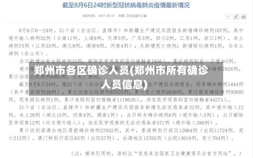 郑州市各区确诊人员(郑州市所有确诊人员信息)