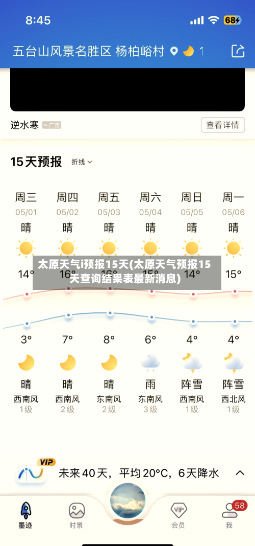 太原天气i预报15天(太原天气预报15天查询结果表最新消息)
