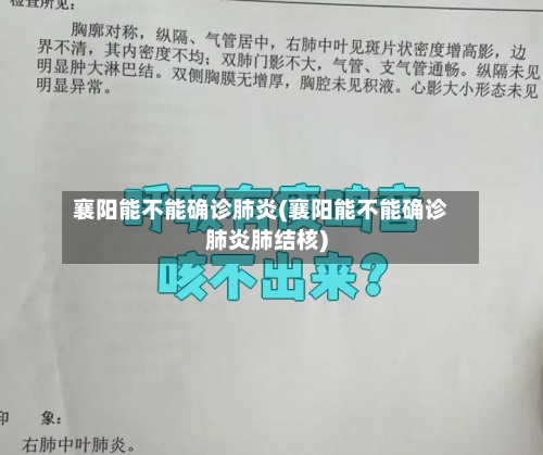 襄阳能不能确诊肺炎(襄阳能不能确诊肺炎肺结核)