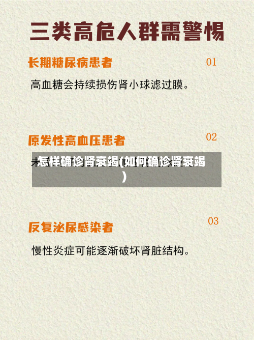 怎样确诊肾衰竭(如何确诊肾衰竭)