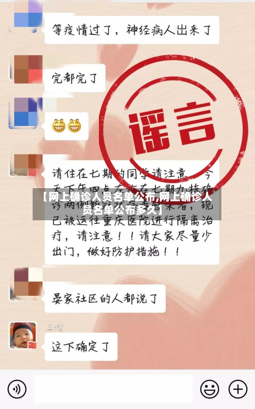 【网上确诊人员名单公布,网上确诊人员名单公布多久】