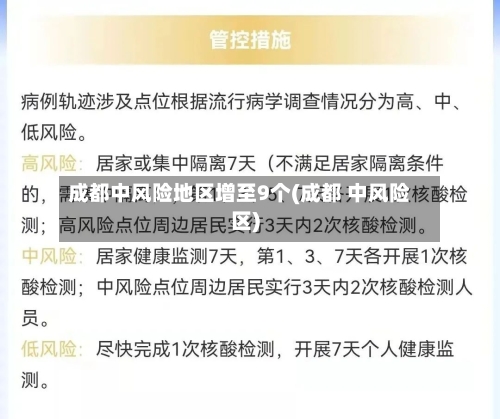 成都中风险地区增至9个(成都 中风险区)