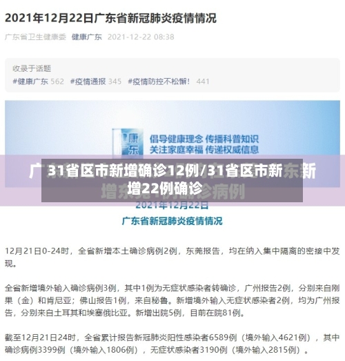 31省区市新增确诊12例/31省区市新增22例确诊