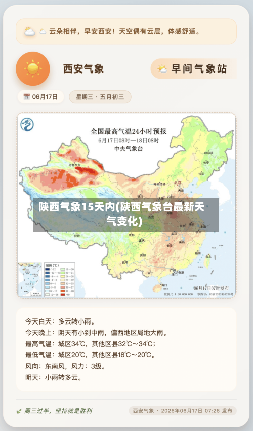 陕西气象15天内(陕西气象台最新天气变化)
