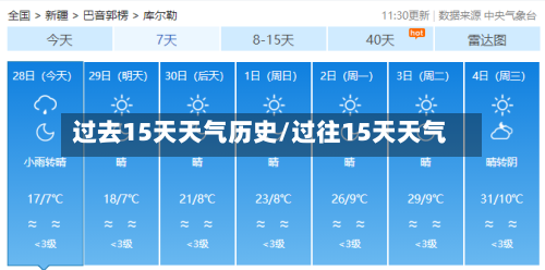 过去15天天气历史/过往15天天气