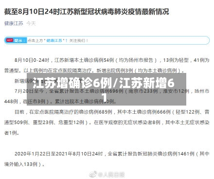 江苏增确诊6例/江苏新增61