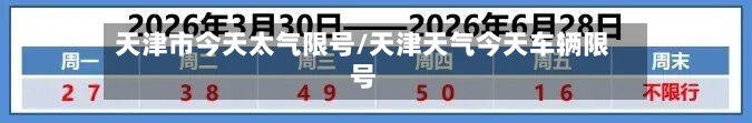 天津市今天太气限号/天津天气今天车辆限号