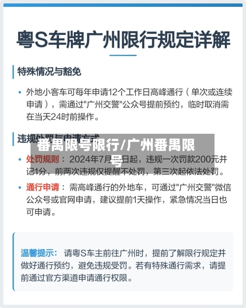番禺限号限行/广州番禺限号