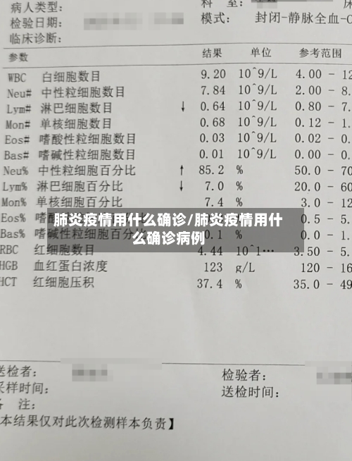 肺炎疫情用什么确诊/肺炎疫情用什么确诊病例