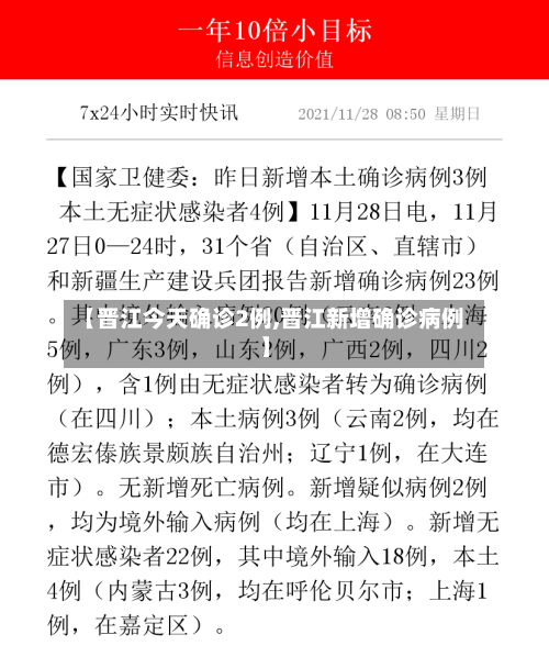 【晋江今天确诊2例,晋江新增确诊病例】
