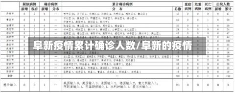 阜新疫情累计确诊人数/阜新的疫情