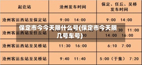 保定市今今天限什么号(保定市今天限几号车号)