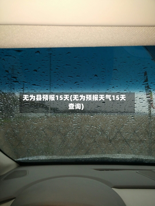 无为县预报15天(无为预报天气15天查询)