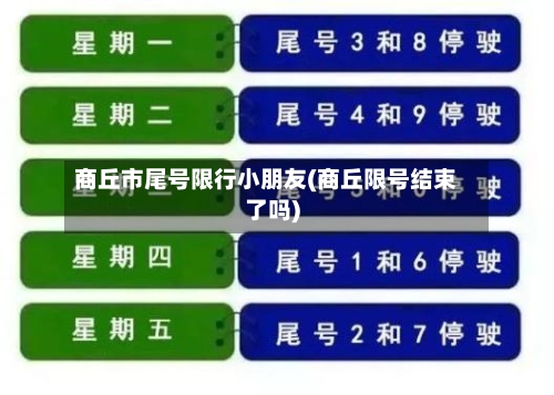商丘市尾号限行小朋友(商丘限号结束了吗)