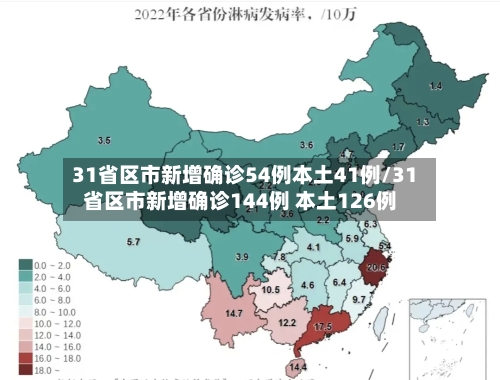 31省区市新增确诊54例本土41例/31省区市新增确诊144例 本土126例