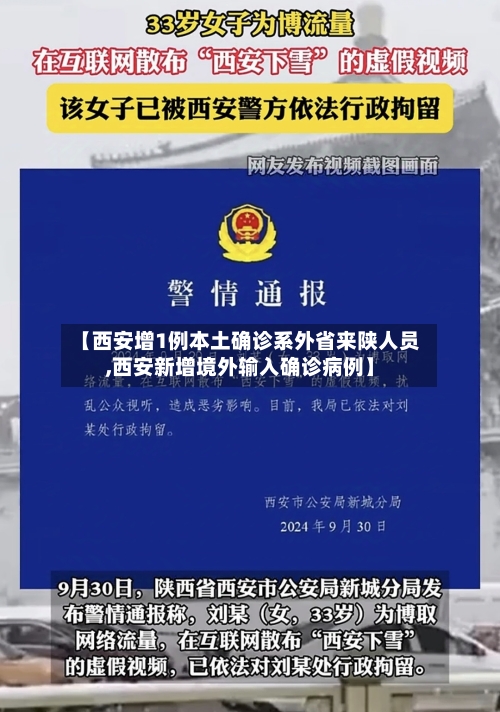 【西安增1例本土确诊系外省来陕人员,西安新增境外输入确诊病例】