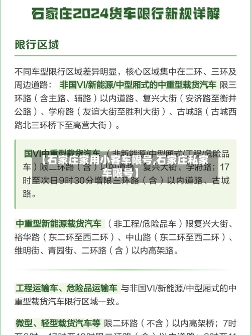 【石家庄家用小客车限号,石家庄私家车限号】