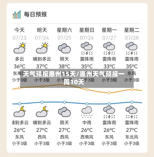 天气预报惠州15天/惠州天气预报一周10天