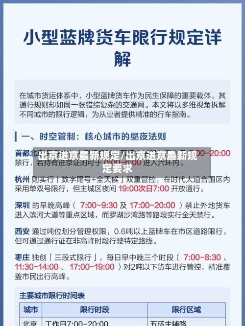 出京进京最新规定/出京进京最新规定要求