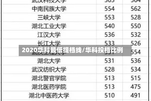 2020华科最低提档线/华科投档比例