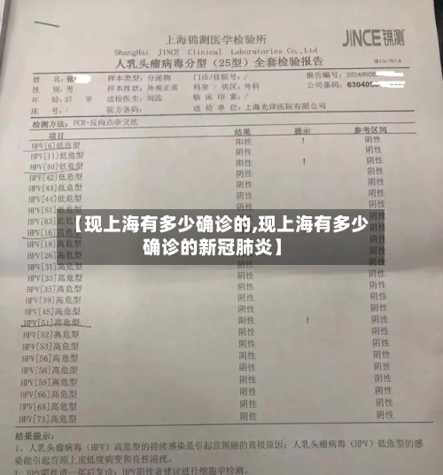 【现上海有多少确诊的,现上海有多少确诊的新冠肺炎】