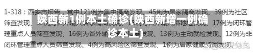 陕西新1例本土确诊(陕西新增一例确诊本土)