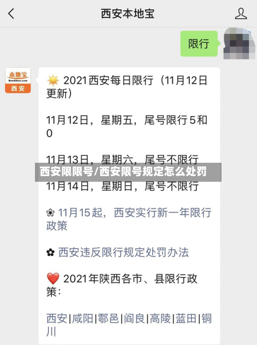 西安限限号/西安限号规定怎么处罚