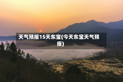 天气预报15天东宝(今天东宝天气预报)
