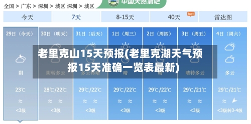 老里克山15天预报(老里克湖天气预报15天准确一览表最新)