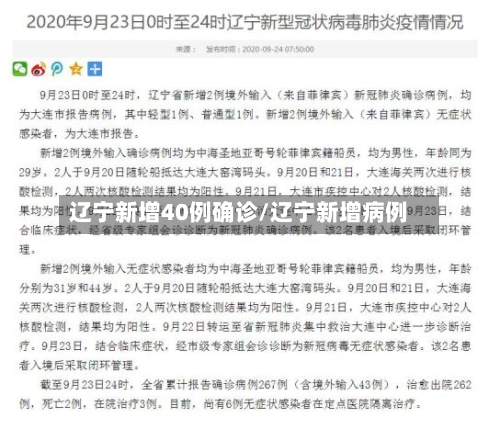 辽宁新增40例确诊/辽宁新增病例