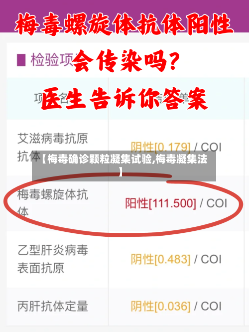 【梅毒确诊颗粒凝集试验,梅毒凝集法】
