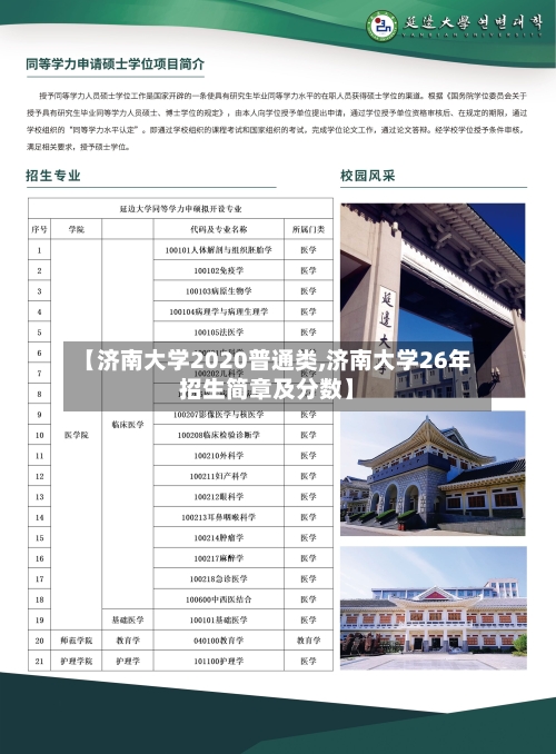 【济南大学2020普通类,济南大学26年招生简章及分数】
