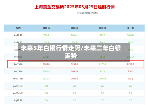 未来5年白银行情走势/未来二年白银走势