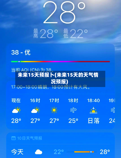 未来15天预报卜(未来15天的天气情况预报)