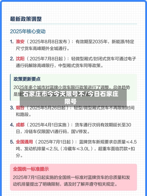 石家庄市今今天限号不/今日石家庄限号