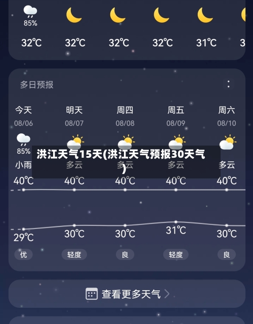 洪江天气15天(洪江天气预报30天气)