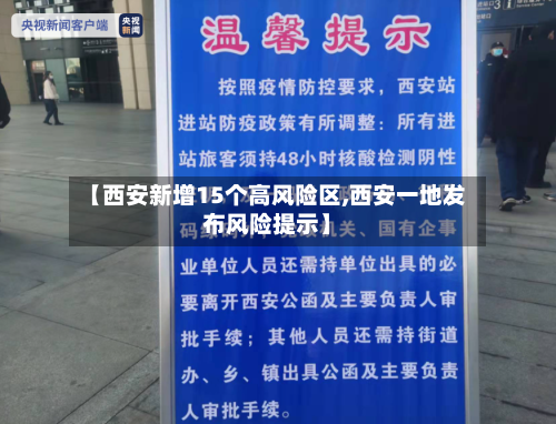 【西安新增15个高风险区,西安一地发布风险提示】