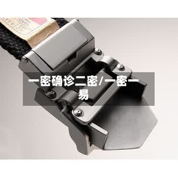 一密确诊二密/一密一易