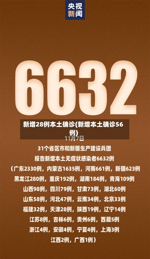 新增28例本土确诊(新增本土确诊56例)