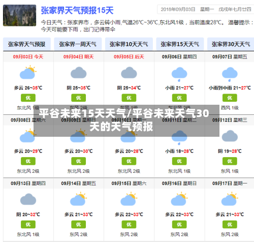平谷未来15天天气/平谷未来天气30天的天气预报