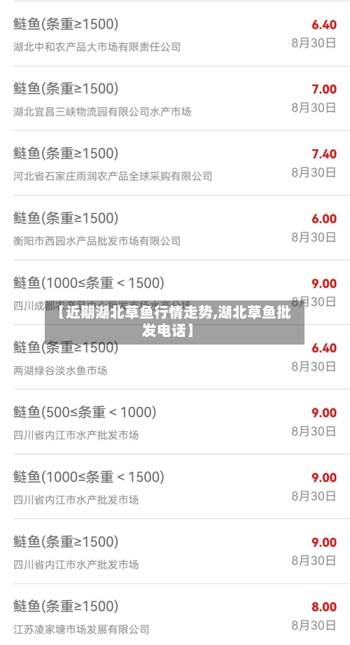 【近期湖北草鱼行情走势,湖北草鱼批发电话】