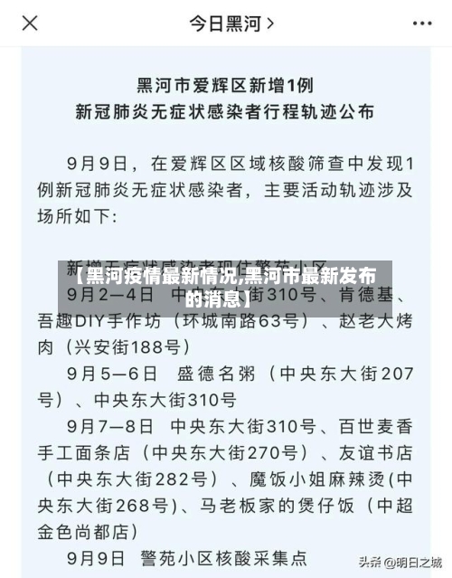 【黑河疫情最新情况,黑河市最新发布的消息】