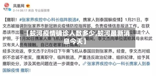 【蛟河疫情确诊人数多少,蛟河最新消息今天】