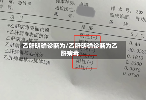 乙肝明确诊断为/乙肝明确诊断为乙肝病毒