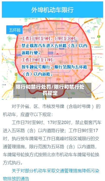 限行和禁行处罚/限行和禁行处罚规定