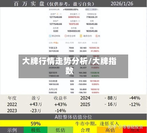 大牌行情走势分析/大牌指数