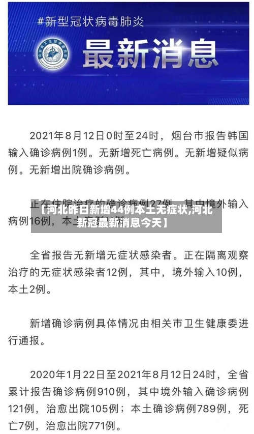 【河北昨日新增44例本土无症状,河北新冠最新消息今天】