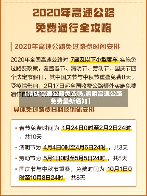【清明高速公路免费吗,清明高速公路免费最新通知】